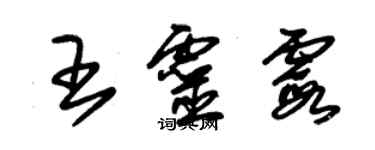 朱錫榮王靈霞草書個性簽名怎么寫