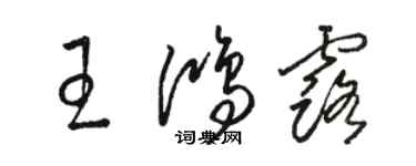 駱恆光王鴻露草書個性簽名怎么寫