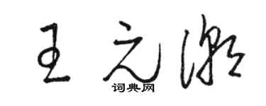 駱恆光王元潮草書個性簽名怎么寫