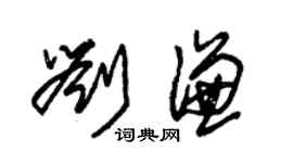 朱錫榮劉謙草書個性簽名怎么寫