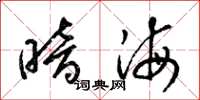 梁錦英暗海草書怎么寫