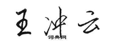 駱恆光王沖雲行書個性簽名怎么寫