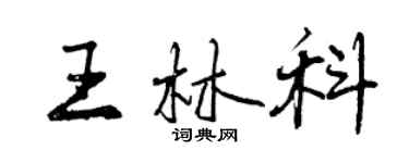 曾慶福王林科行書個性簽名怎么寫