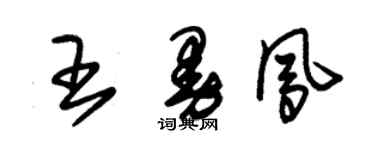 朱錫榮王曼鳳草書個性簽名怎么寫