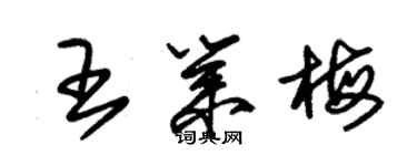 朱錫榮王業梅草書個性簽名怎么寫