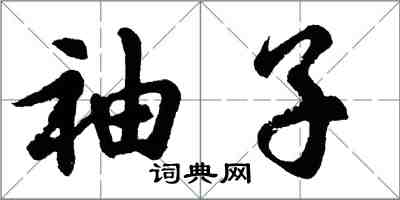 胡問遂袖子行書怎么寫