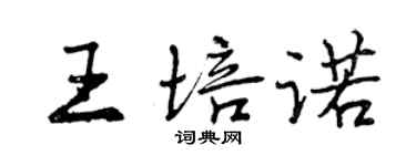 曾慶福王培諾行書個性簽名怎么寫