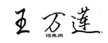 駱恆光王萬蓮行書個性簽名怎么寫