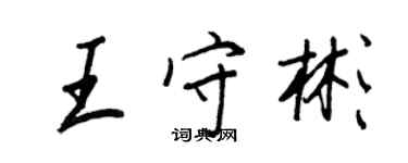 王正良王守彬行書個性簽名怎么寫