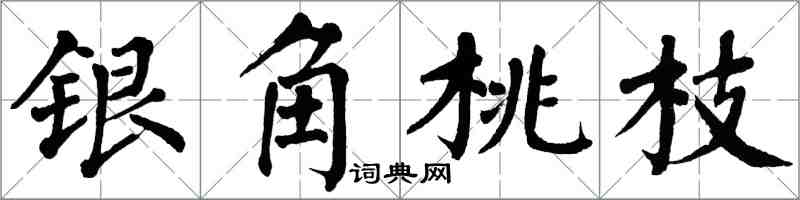 翁闓運銀角桃枝楷書怎么寫