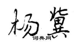 曾慶福楊冀行書個性簽名怎么寫