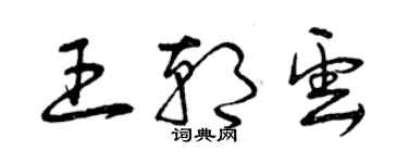 曾慶福王朝雲草書個性簽名怎么寫