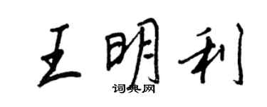 王正良王明利行書個性簽名怎么寫