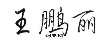 駱恆光王鵬麗行書個性簽名怎么寫