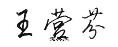 駱恆光王營芬行書個性簽名怎么寫