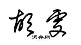 朱錫榮胡雯草書個性簽名怎么寫