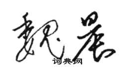 駱恆光魏晨草書個性簽名怎么寫