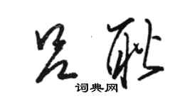 駱恆光呂耿草書個性簽名怎么寫