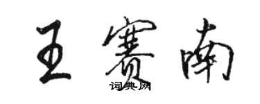 駱恆光王賽南行書個性簽名怎么寫