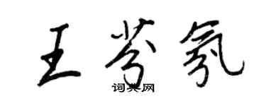 王正良王芬氛行書個性簽名怎么寫