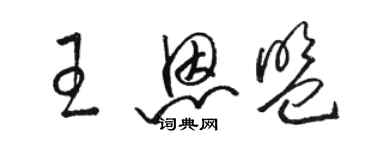 駱恆光王恩盟草書個性簽名怎么寫