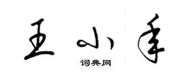 梁錦英王小年草書個性簽名怎么寫