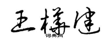 曾慶福王樺健草書個性簽名怎么寫