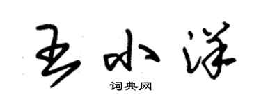 朱錫榮王小洋草書個性簽名怎么寫