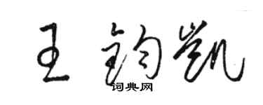 駱恆光王鈞凱草書個性簽名怎么寫