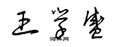 曾慶福王學盛草書個性簽名怎么寫