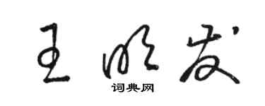 駱恆光王明發草書個性簽名怎么寫