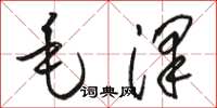 駱恆光毛澤草書怎么寫