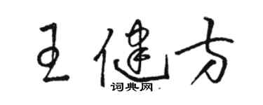 駱恆光王健方草書個性簽名怎么寫