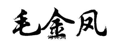 胡問遂毛金鳳行書個性簽名怎么寫