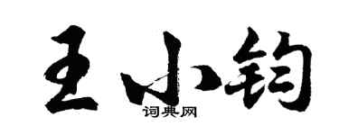 胡問遂王小鈞行書個性簽名怎么寫