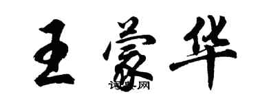 胡問遂王蒙華行書個性簽名怎么寫