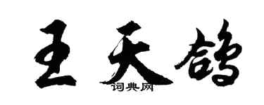 胡問遂王天鴿行書個性簽名怎么寫