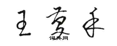 駱恆光王慶禾草書個性簽名怎么寫