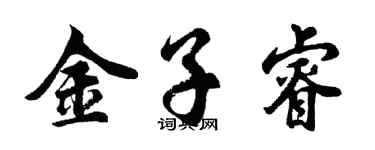 胡問遂金子睿行書個性簽名怎么寫