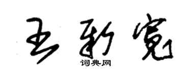 朱錫榮王新寬草書個性簽名怎么寫