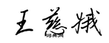 王正良王慈娥行書個性簽名怎么寫