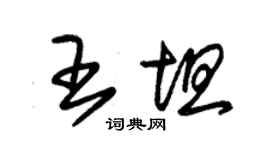 朱錫榮王坦草書個性簽名怎么寫