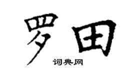 丁謙羅田楷書個性簽名怎么寫