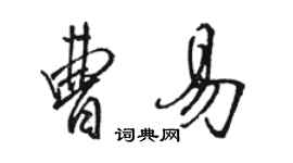 駱恆光曹易行書個性簽名怎么寫