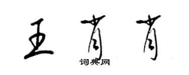 梁錦英王肖肖草書個性簽名怎么寫