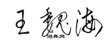 駱恆光王魏海草書個性簽名怎么寫