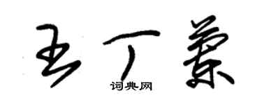 朱錫榮王丁蘭草書個性簽名怎么寫