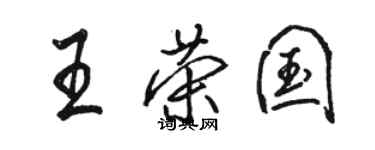 駱恆光王榮國行書個性簽名怎么寫