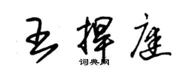 朱錫榮王捍庭草書個性簽名怎么寫