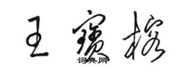 駱恆光王寶榕草書個性簽名怎么寫